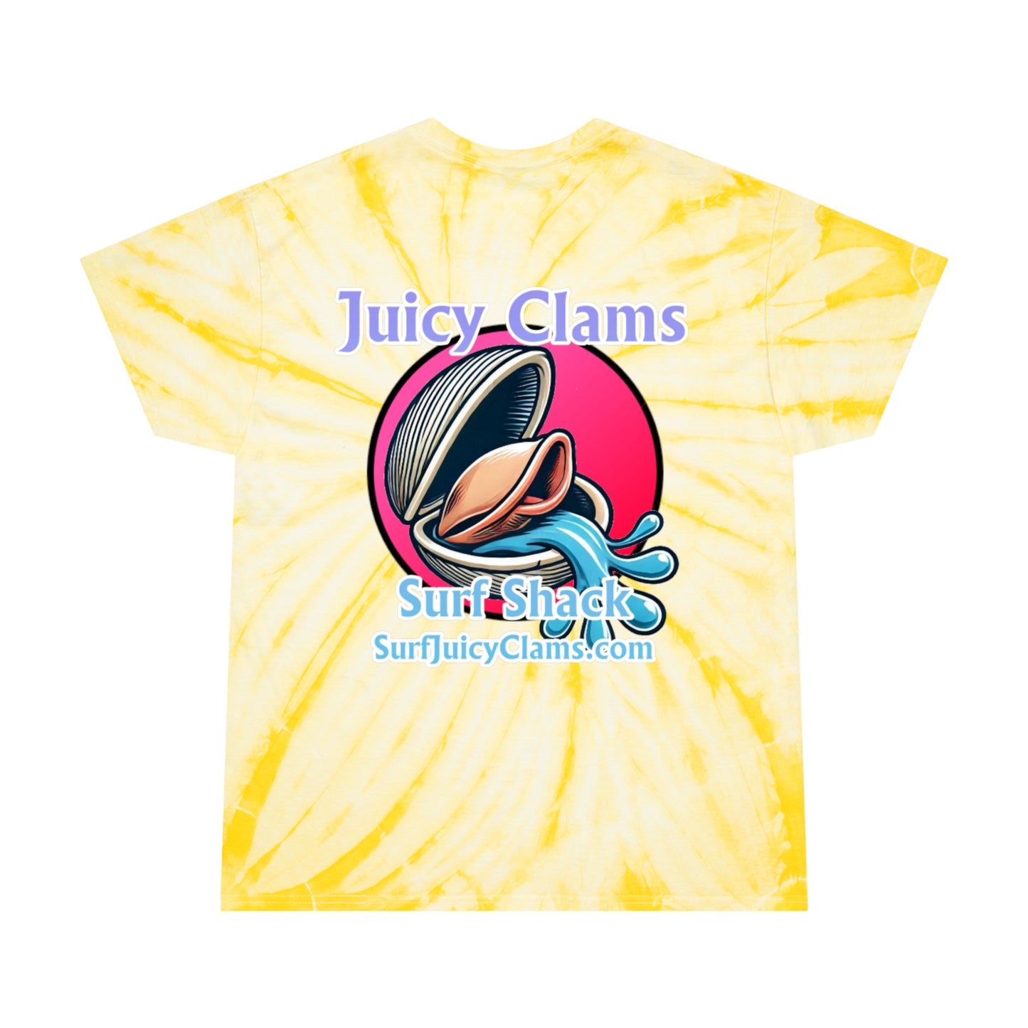 Juicy Clams Unisex Logo Cyclone Tie-Dye T-Shirt (A007)