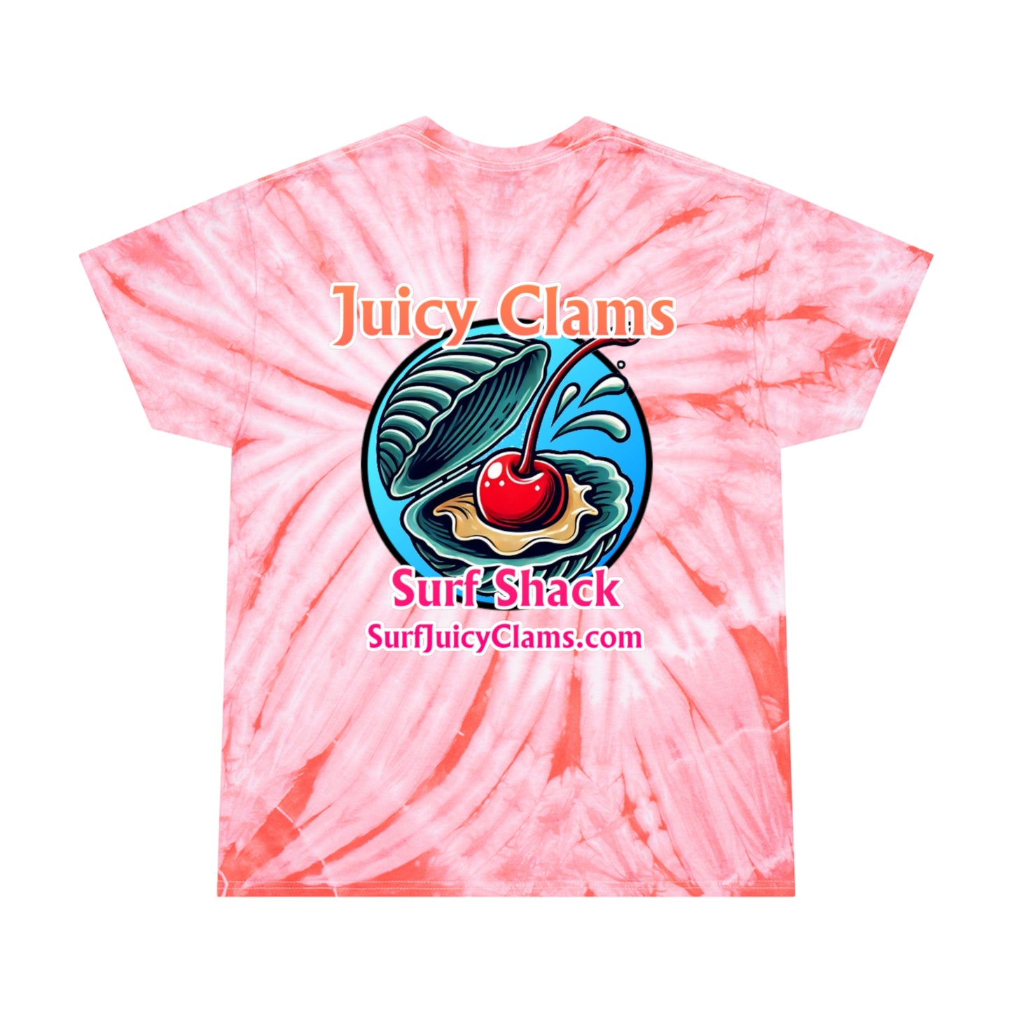Juicy Clams Unisex Logo Cyclone Tie-Dye T-Shirt (A003)