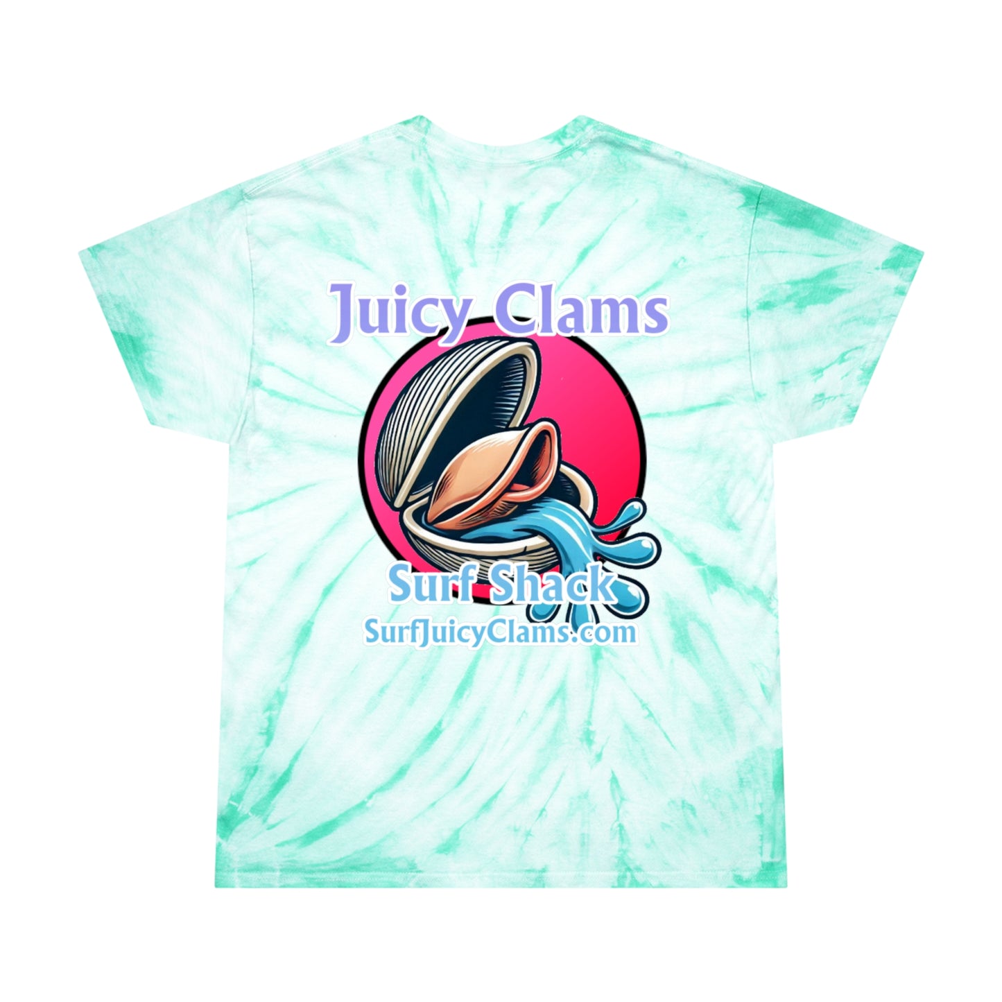 Juicy Clams Unisex Logo Cyclone Tie-Dye T-Shirt (A007)