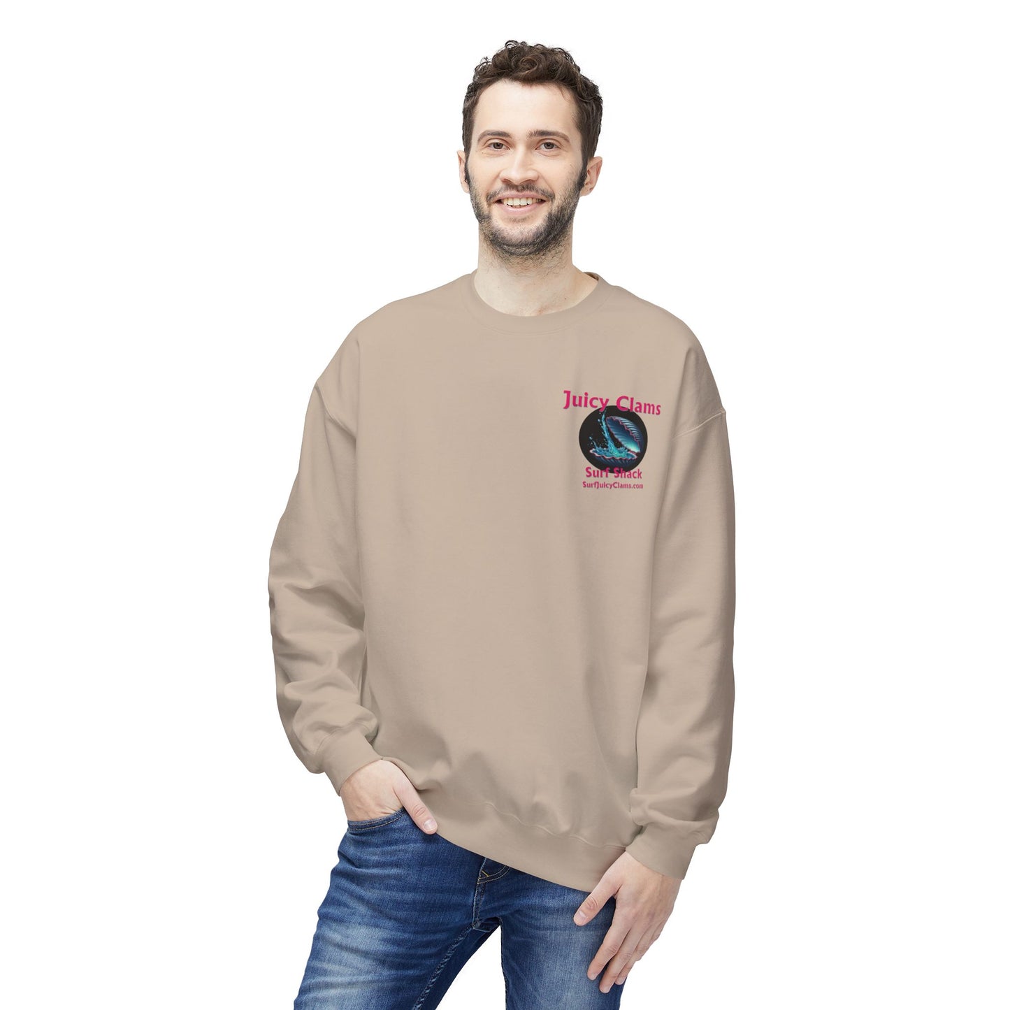 Juicy Clams Unisex Midweight Fleece Crewneck Sweatshirt (L010)