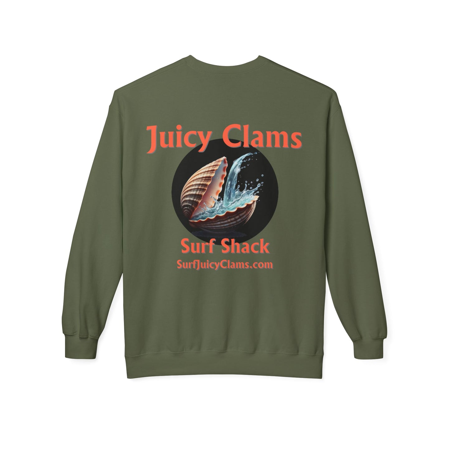 Juicy Clams Unisex Midweight Fleece Crewneck Sweatshirt (L007)