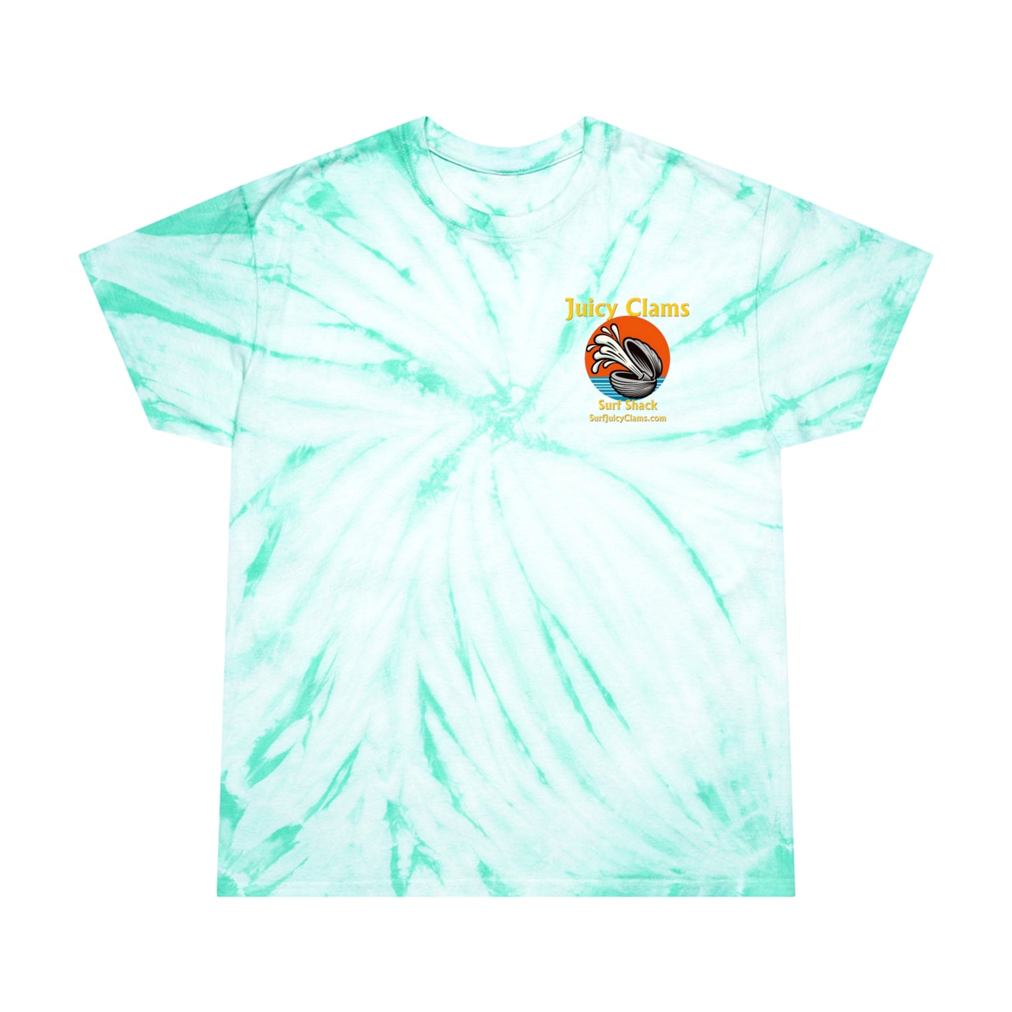 Juicy Clams Unisex Logo Cyclone Tie-Dye T-Shirt (A005)