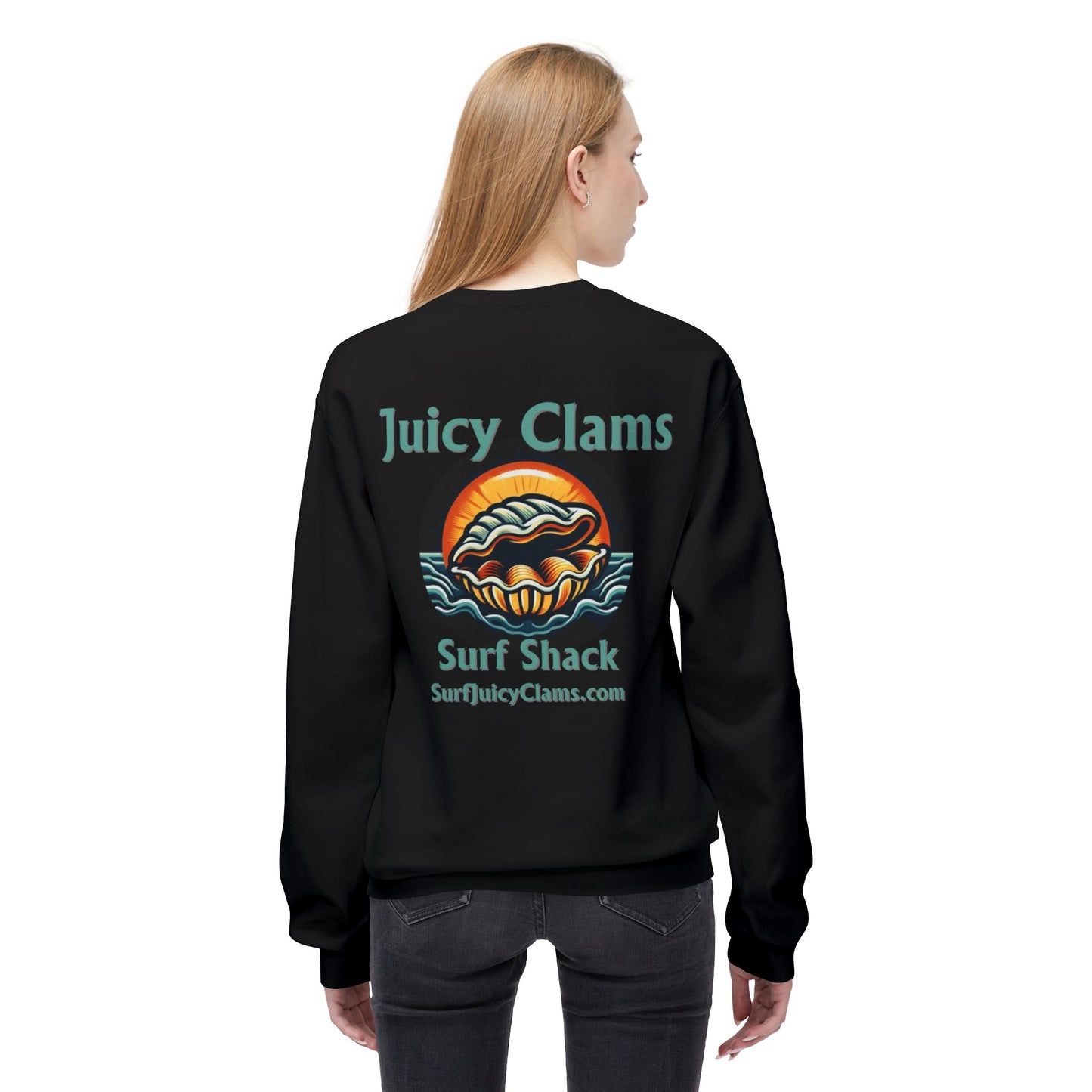 Juicy Clams Unisex Midweight Fleece Crewneck Sweatshirt (L002)