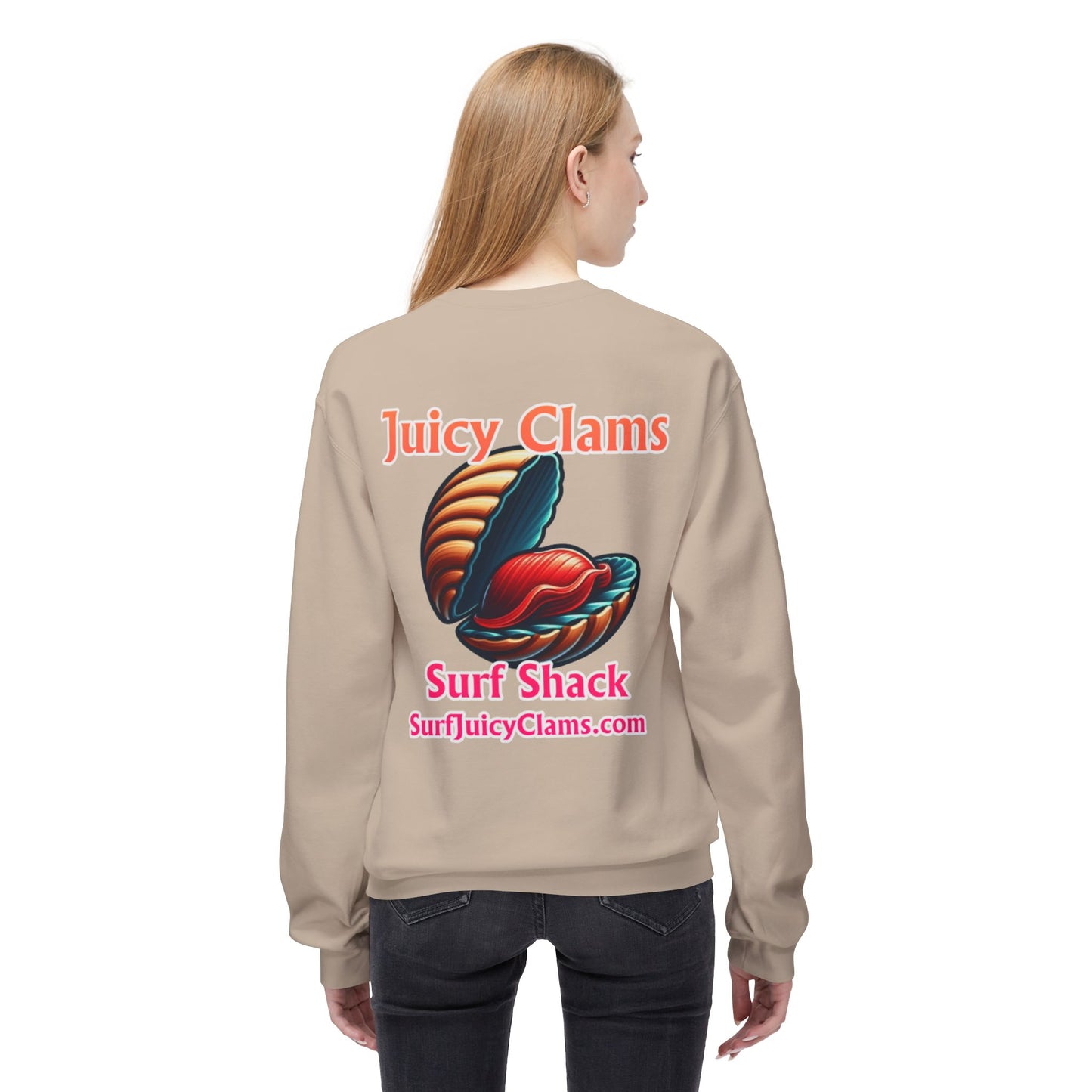 Juicy Clams Unisex Midweight Fleece Crewneck Sweatshirt (L024)