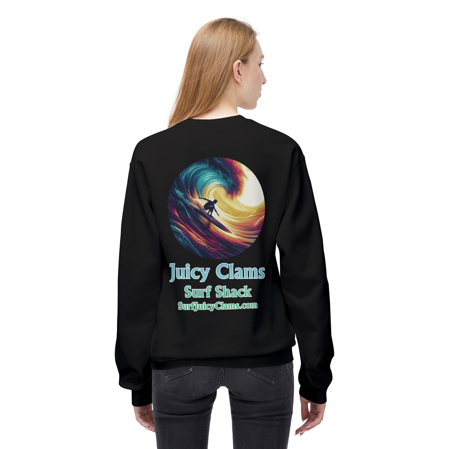 Juicy Clams Unisex Midweight Fleece Crewneck Sweatshirt (V040)