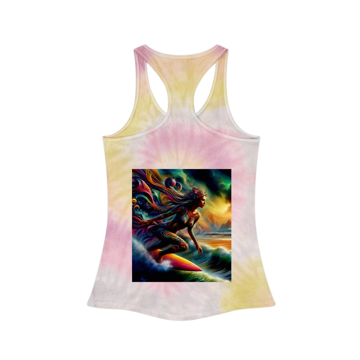 Juicy Clams Tie Dye Racerback Tank Top (D009)