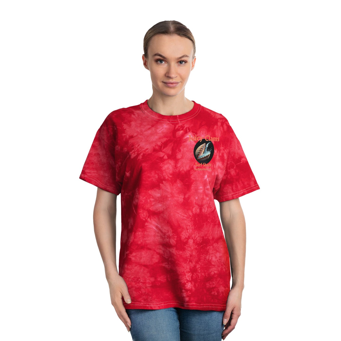 Juicy Clams Unisex Logo Crystal Tie-Dye T-Shirt (A011)