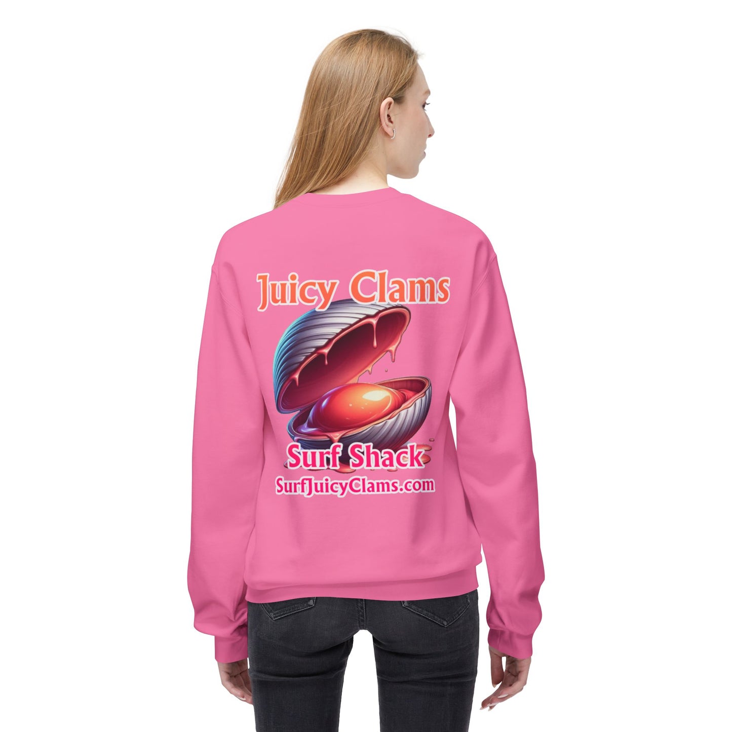 Juicy Clams Unisex Midweight Fleece Crewneck Sweatshirt (L023)