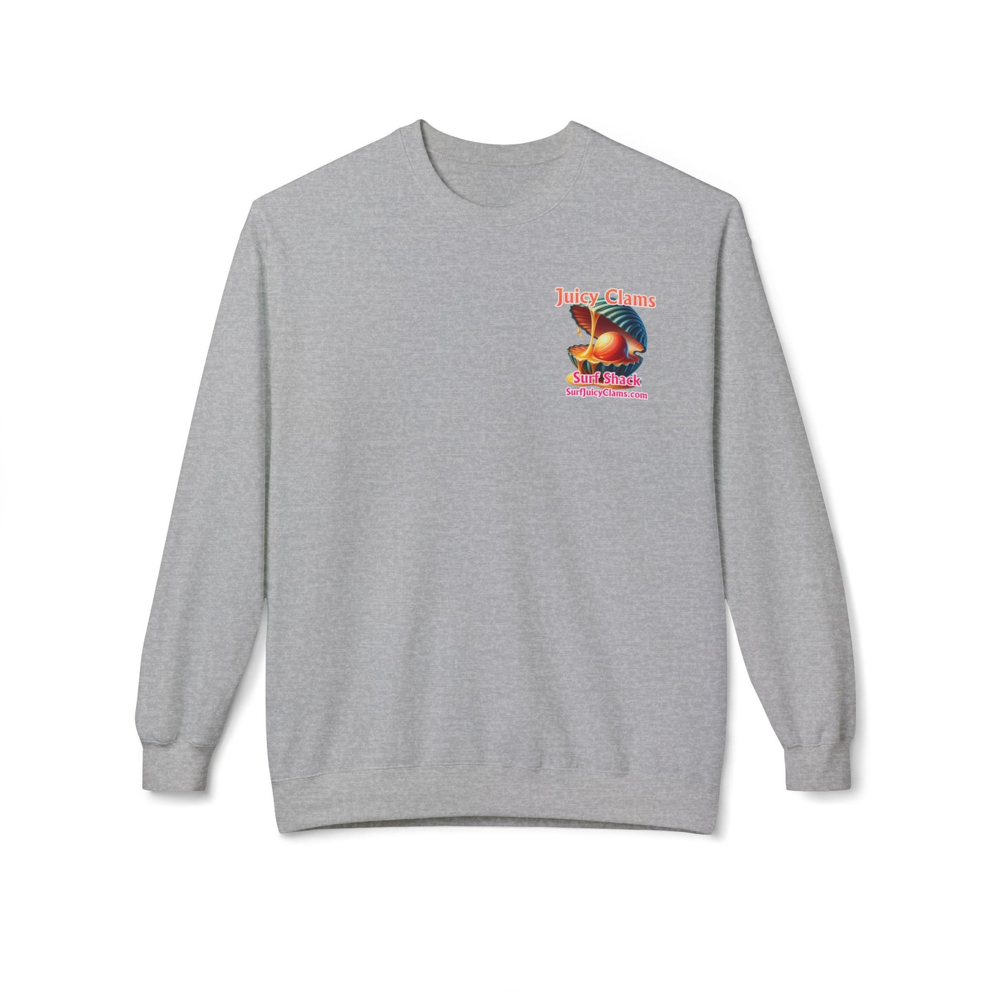 Juicy Clams Unisex Midweight Fleece Crewneck Sweatshirt (L027)