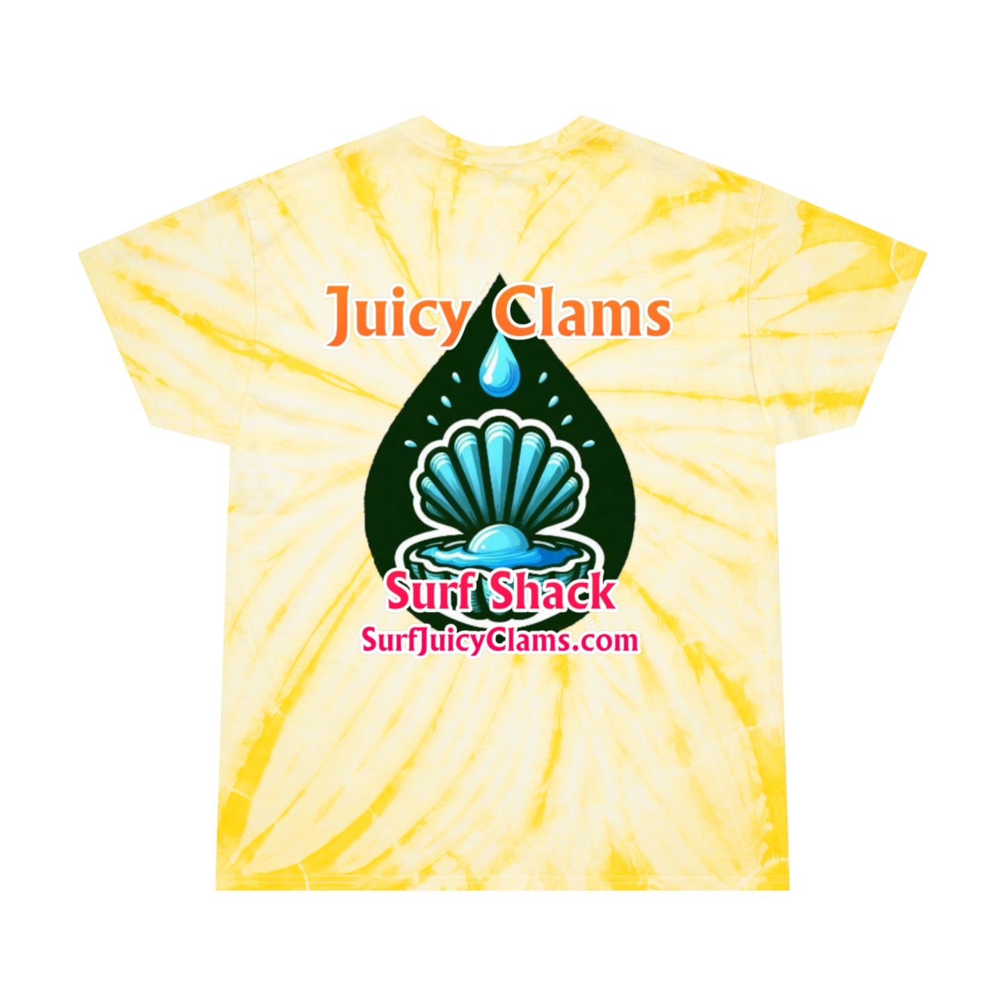 Juicy Clams Unisex Logo Cyclone Tie-Dye T-Shirt (A015)