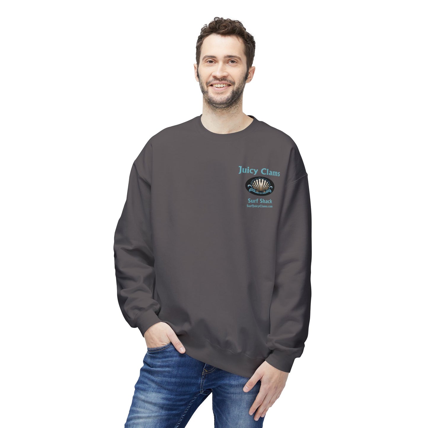 Juicy Clams Unisex Midweight Fleece Crewneck Sweatshirt (L003)