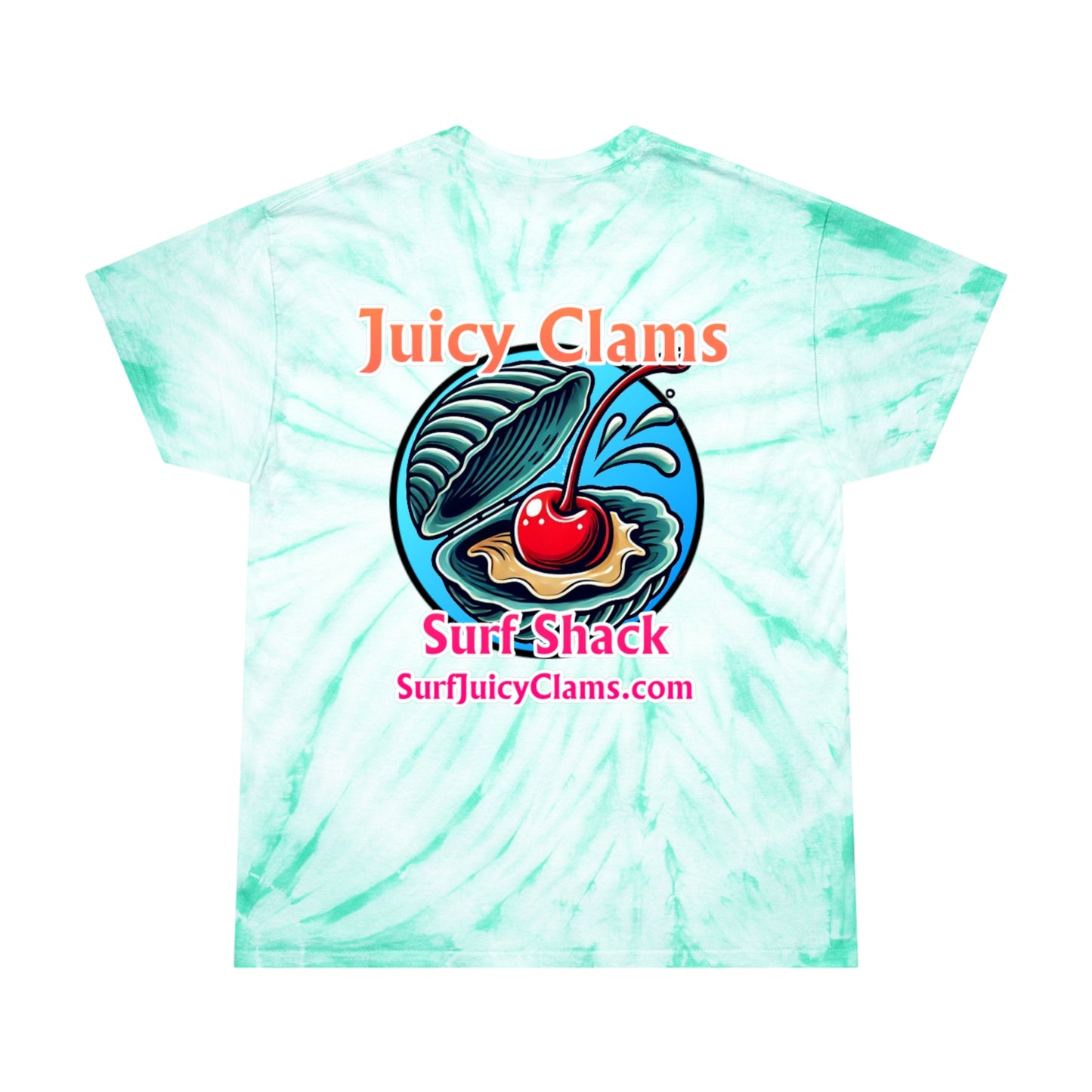 Juicy Clams Unisex Logo Cyclone Tie-Dye T-Shirt (A003)