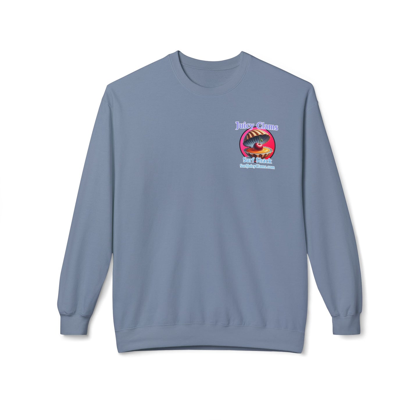 Juicy Clams Unisex Midweight Fleece Crewneck Sweatshirt (L021)