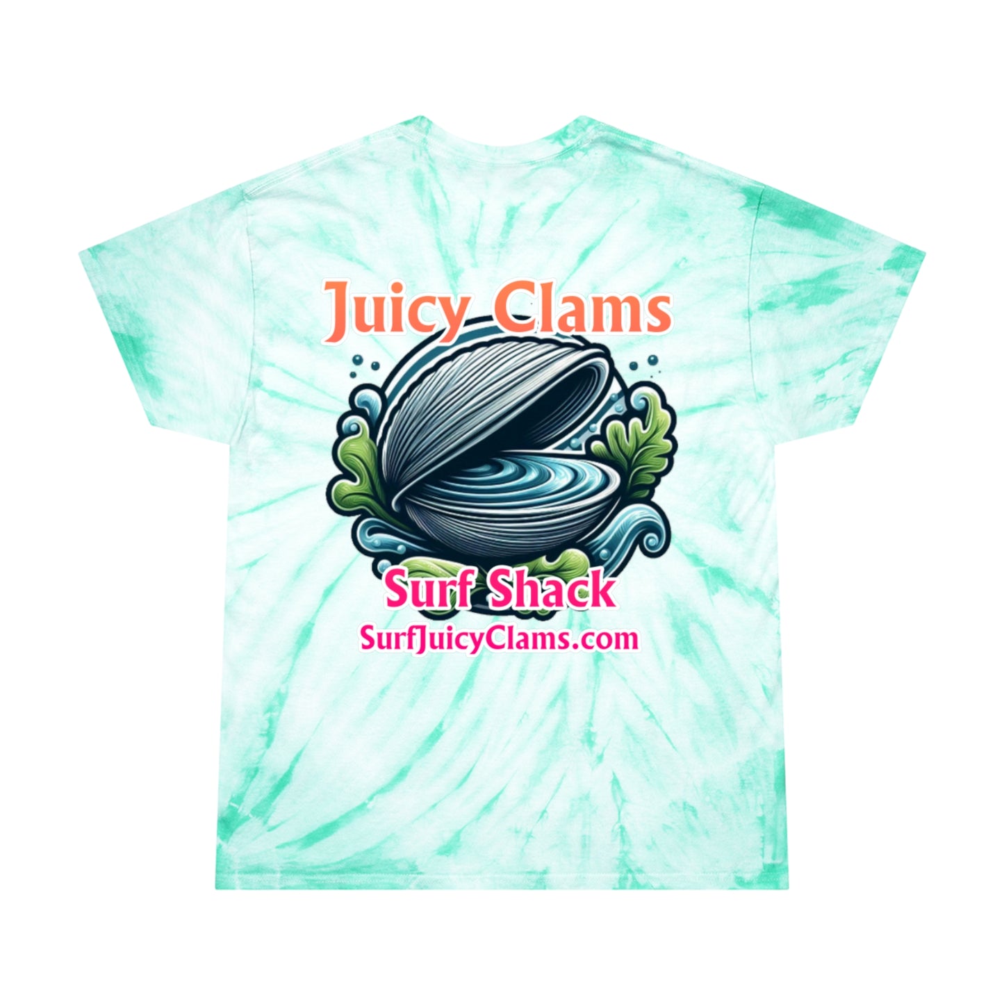 Juicy Clams Unisex Logo Cyclone Tie-Dye T-Shirt (A013)