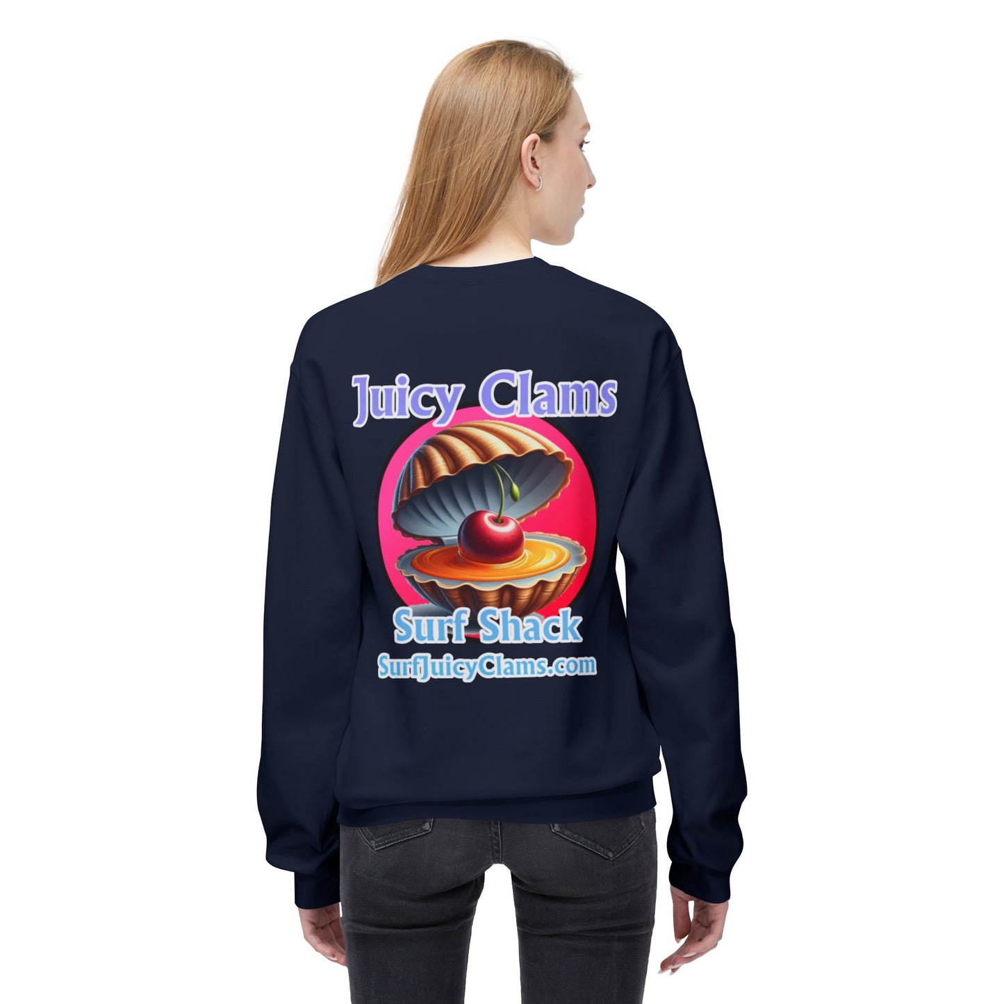 Juicy Clams Unisex Midweight Fleece Crewneck Sweatshirt (L021)