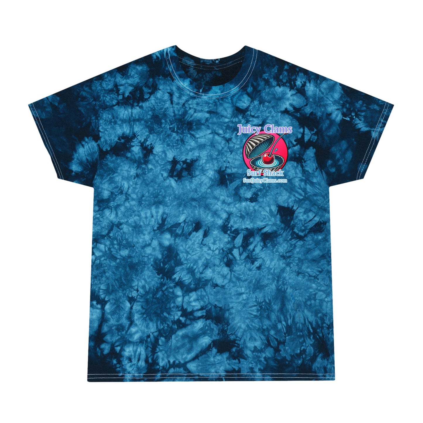 Juicy Clams Unisex Logo Crystal Tie-Dye T-Shirt (A008)