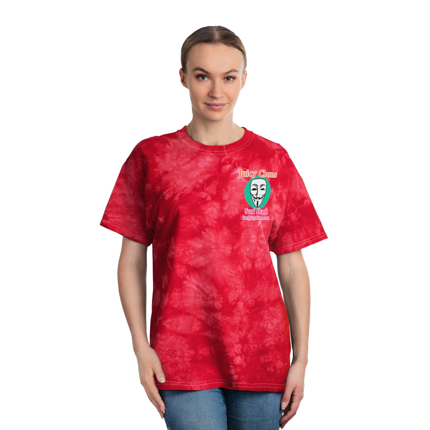 Juicy Clams Unisex Logo Crystal Tie-Dye T-Shirt (A009)