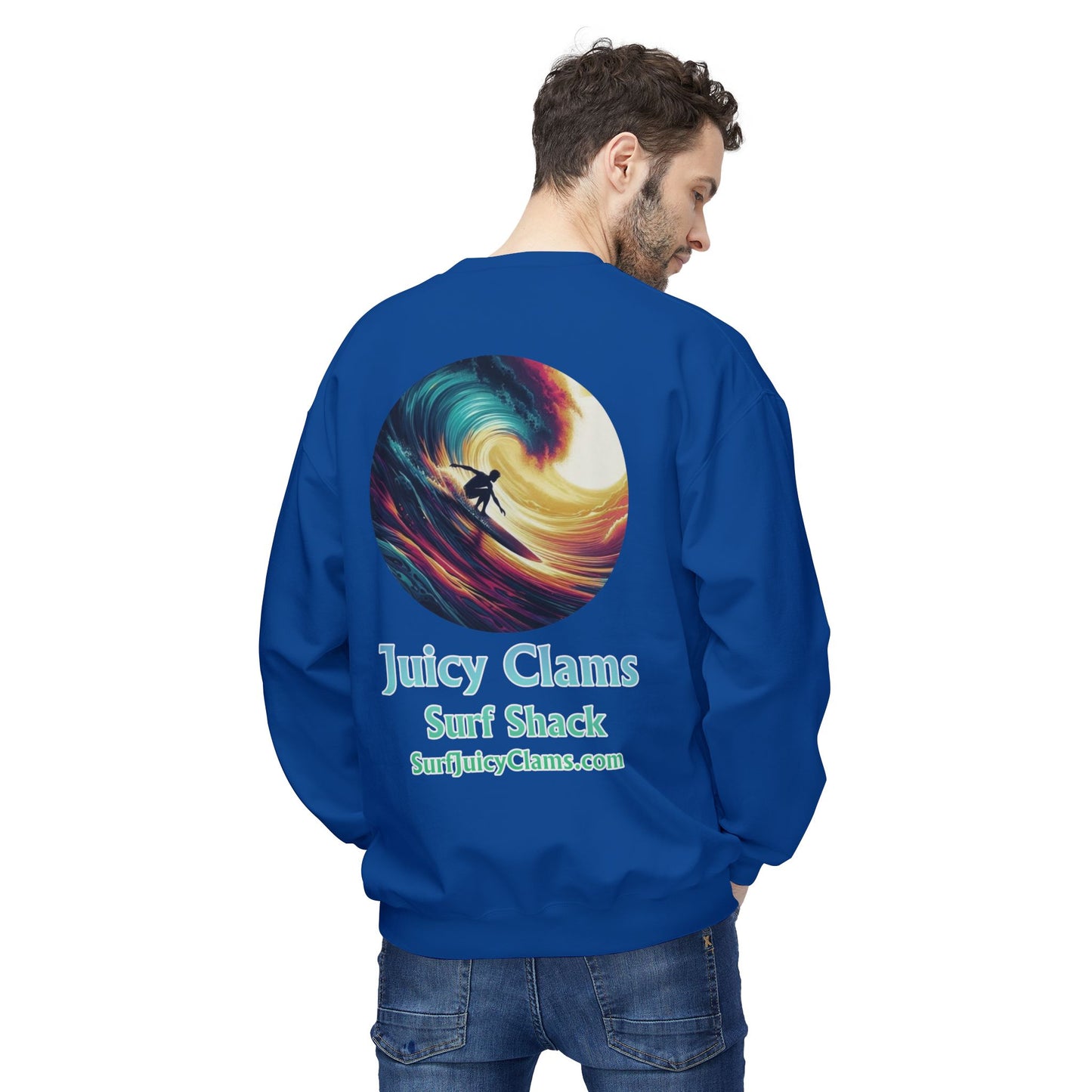 Juicy Clams Unisex Midweight Fleece Crewneck Sweatshirt (V040)