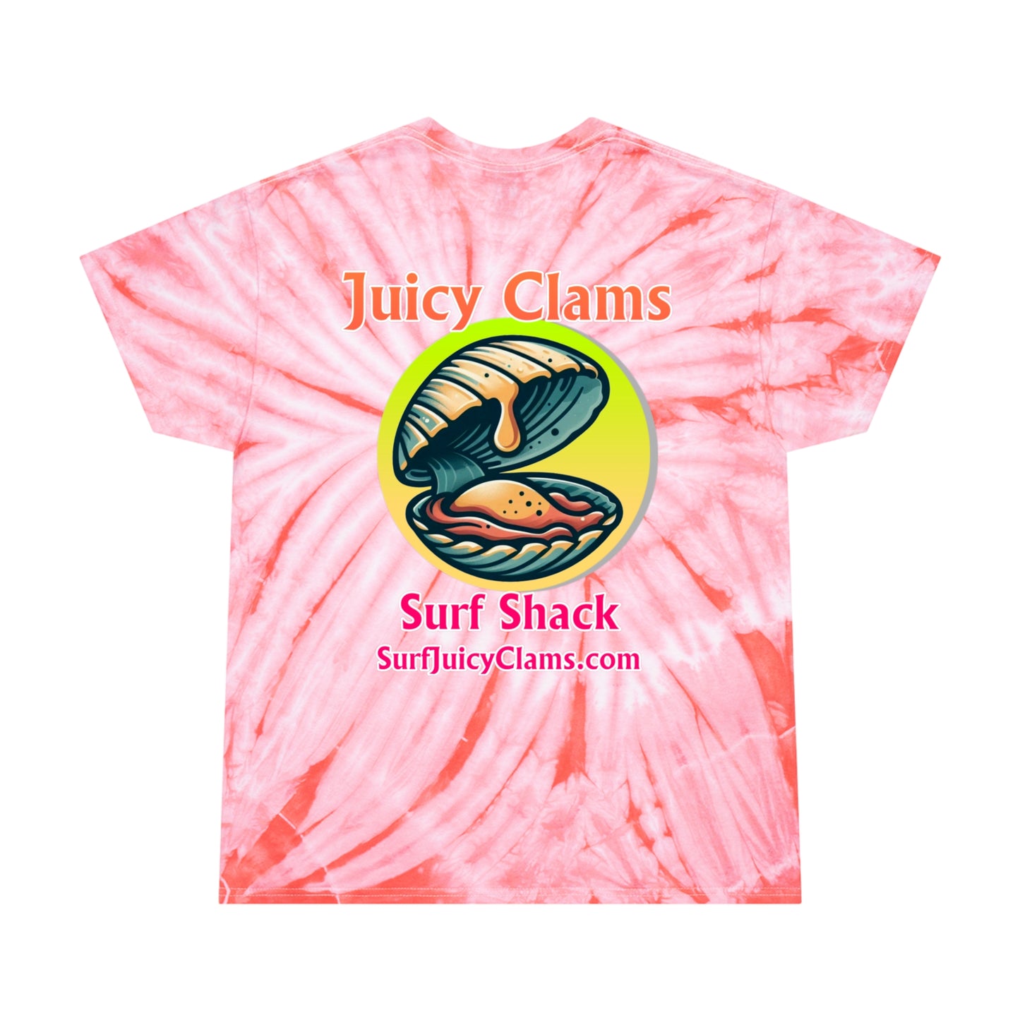 Juicy Clams Unisex Logo Cyclone Tie-Dye T-Shirt (A010)