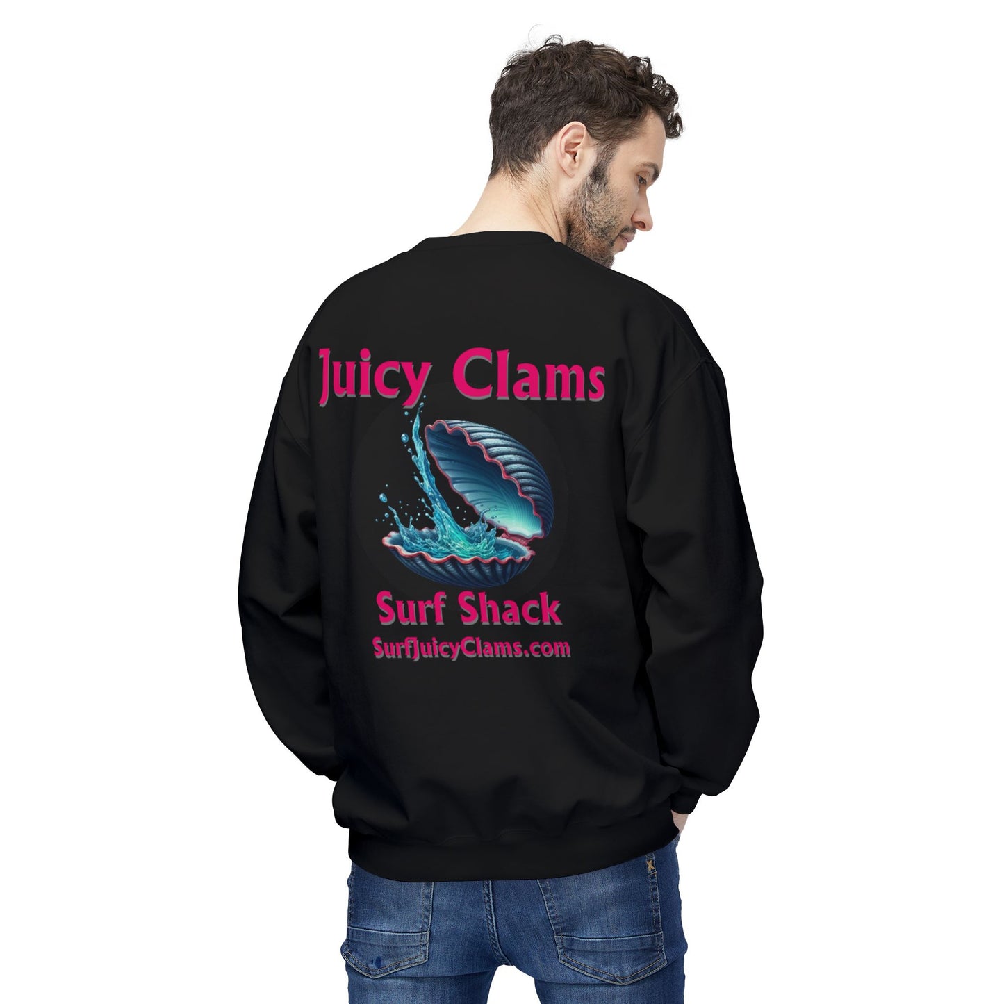 Juicy Clams Unisex Midweight Fleece Crewneck Sweatshirt (L010)