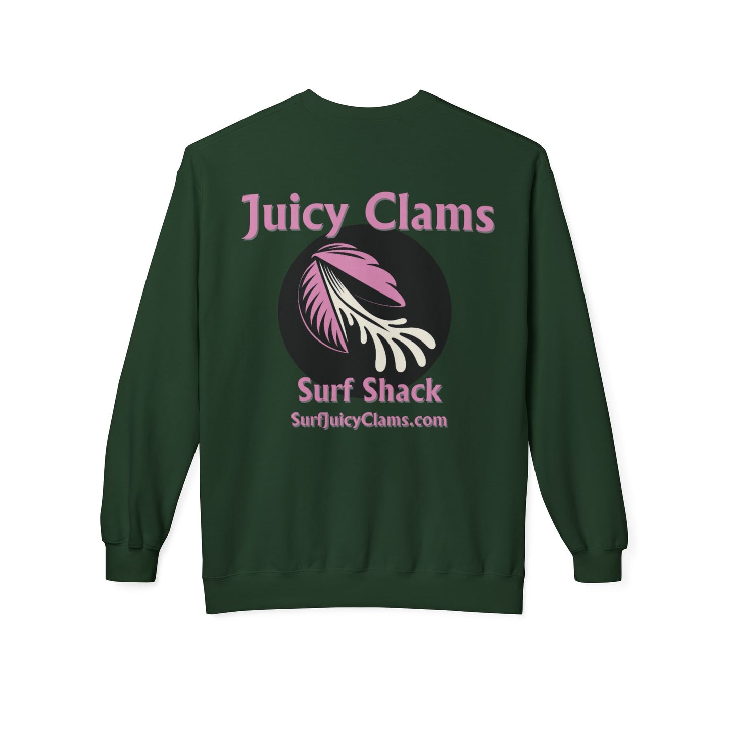 Juicy Clams Unisex Midweight Fleece Crewneck Sweatshirt (L001)