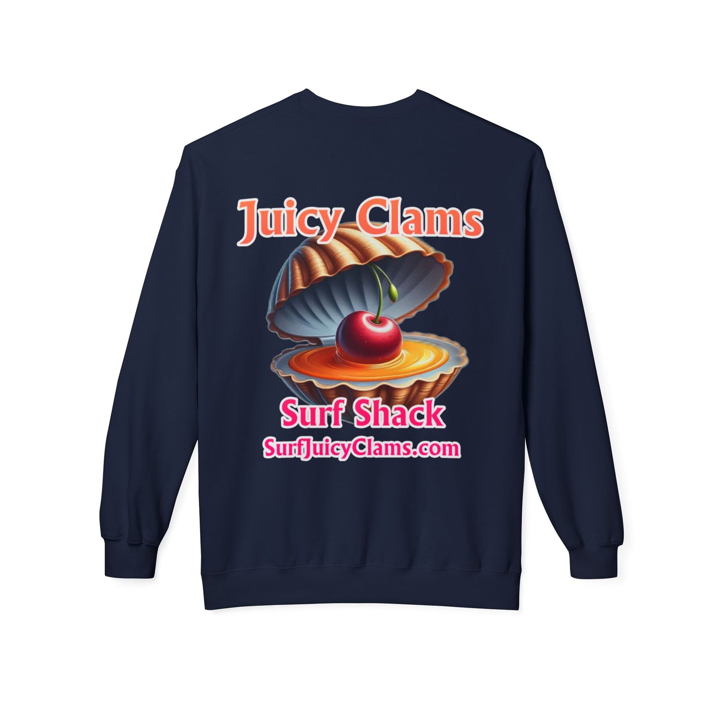 Juicy Clams Unisex Midweight Fleece Crewneck Sweatshirt (L021A)