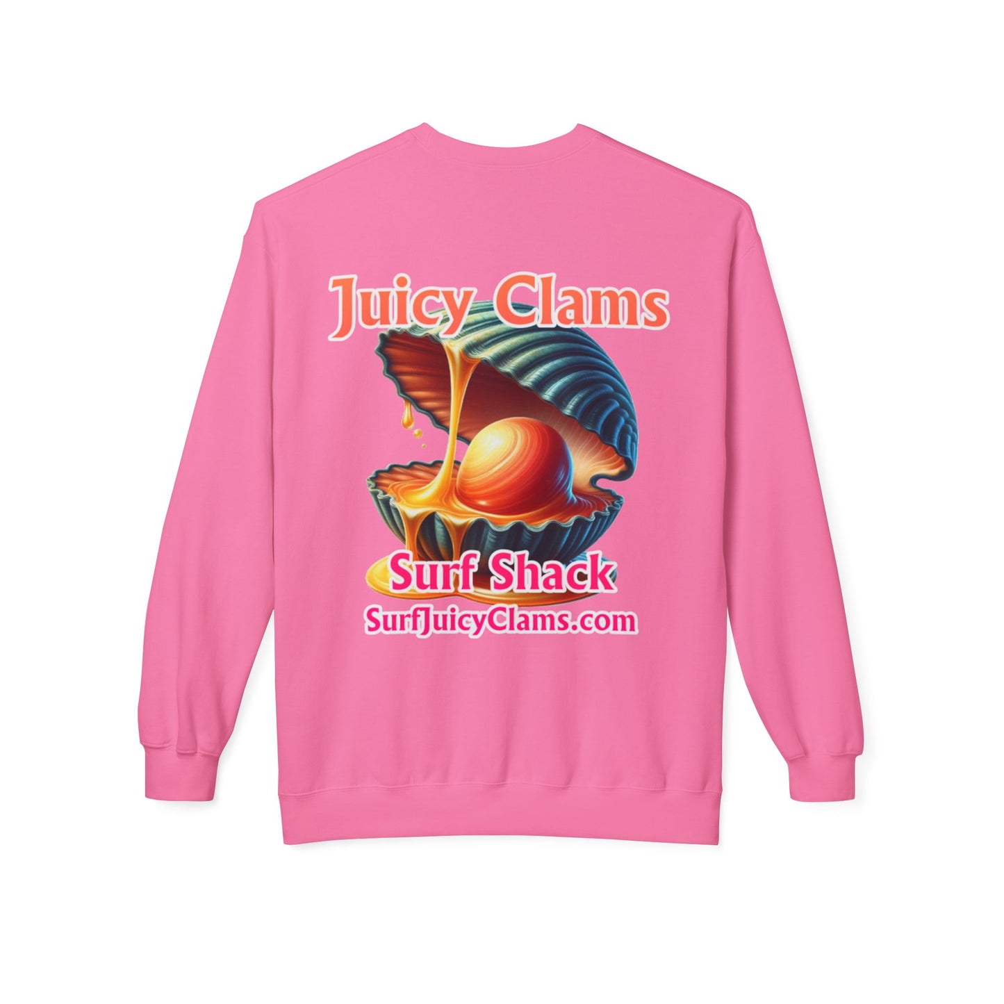 Juicy Clams Unisex Midweight Fleece Crewneck Sweatshirt (L027)