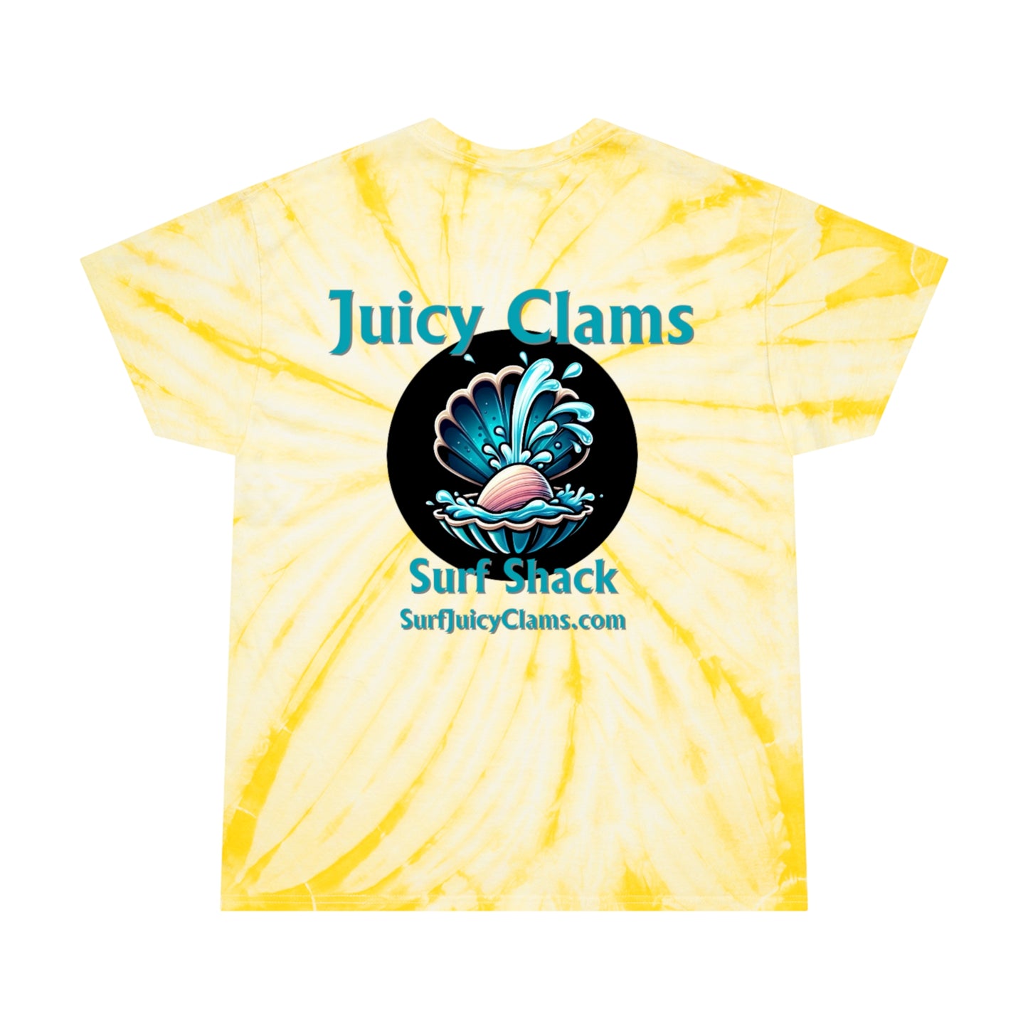 Juicy Clams Unisex Logo Cyclone Tie-Dye T-Shirt (A004)