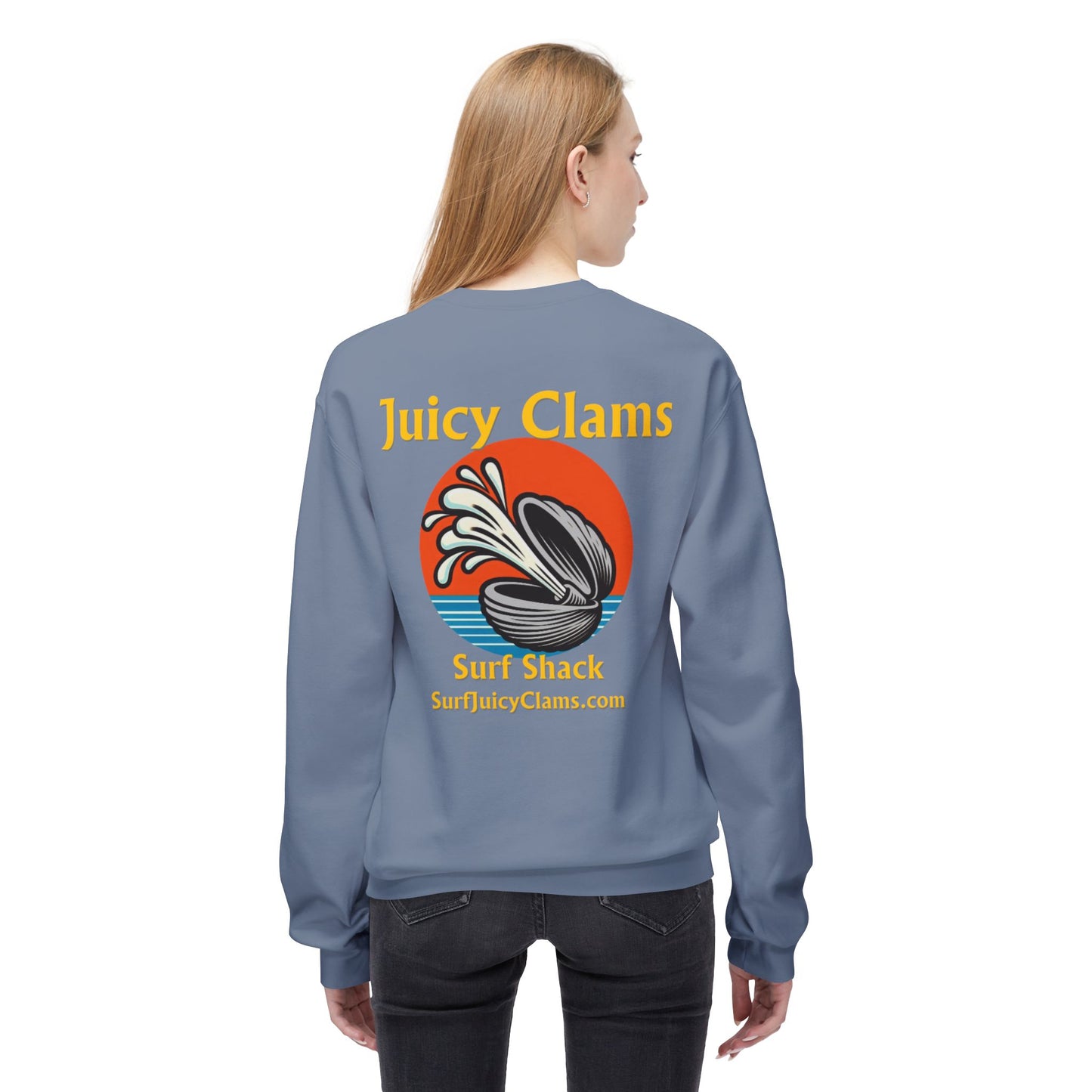 Juicy Clams Unisex Midweight Fleece Crewneck Sweatshirt (L005)