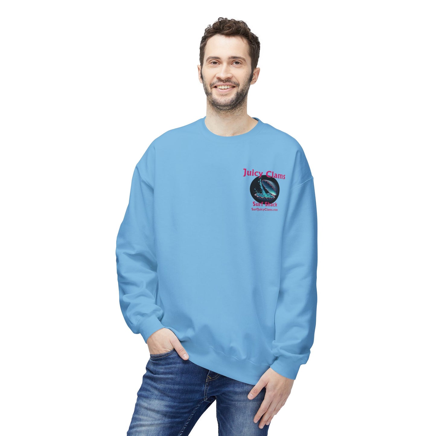 Juicy Clams Unisex Midweight Fleece Crewneck Sweatshirt (L010)