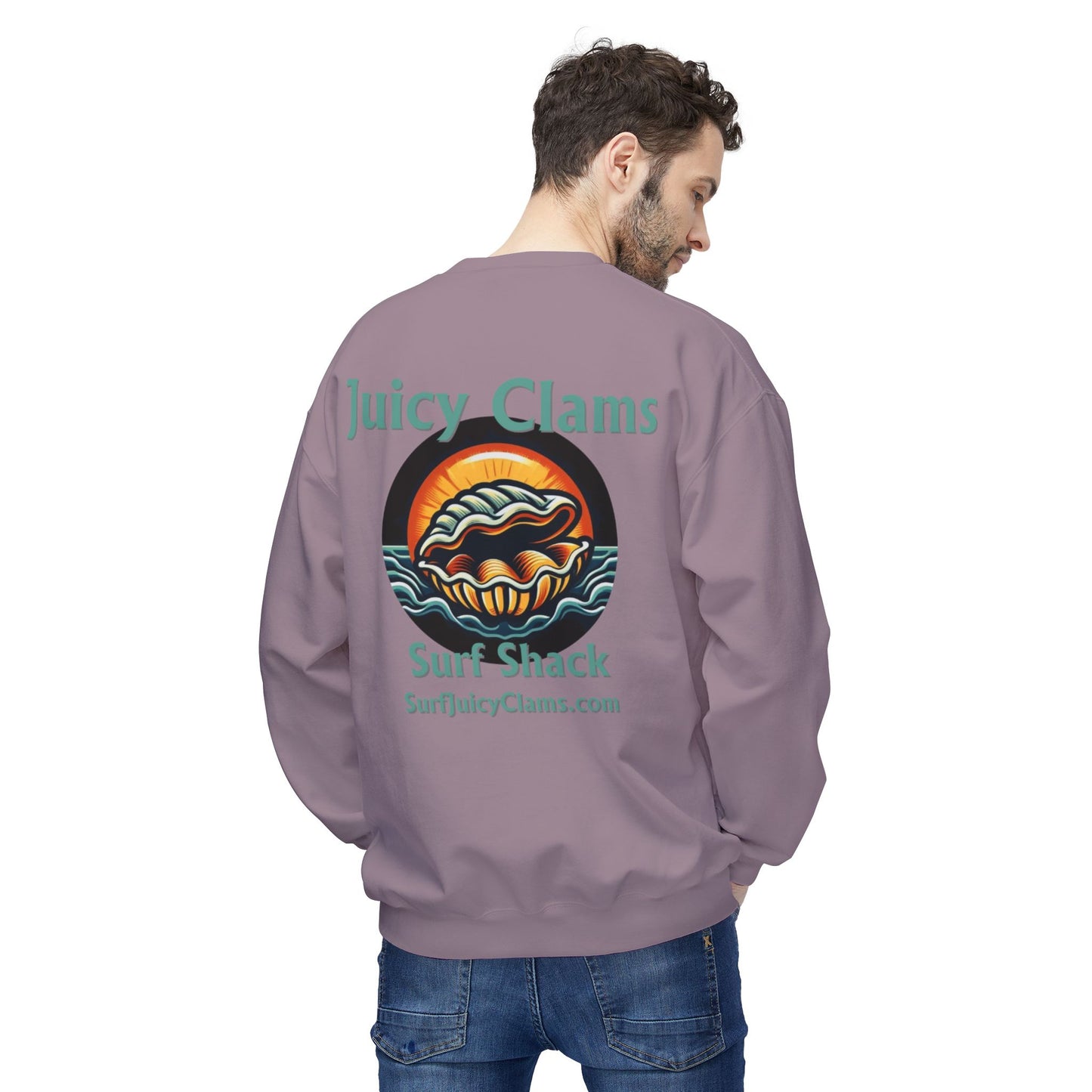 Juicy Clams Unisex Midweight Fleece Crewneck Sweatshirt (L002)