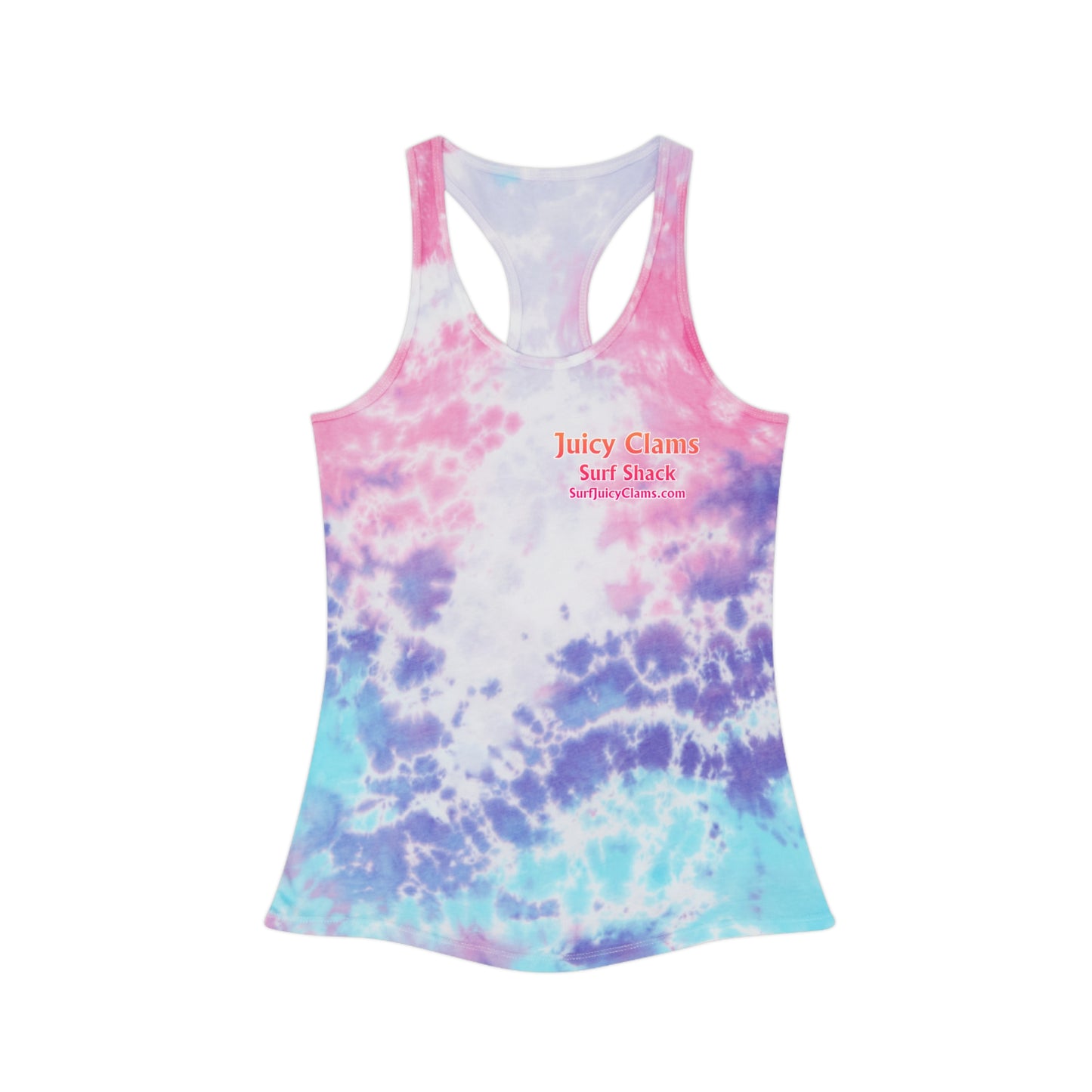 Juicy Clams Tie Dye Racerback Tank Top (D009)