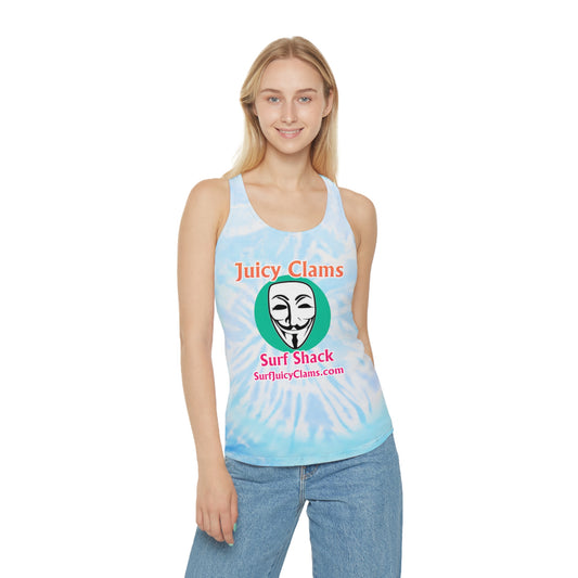 Juicy Clams Tie Dye Racerback Tank Top (L030)