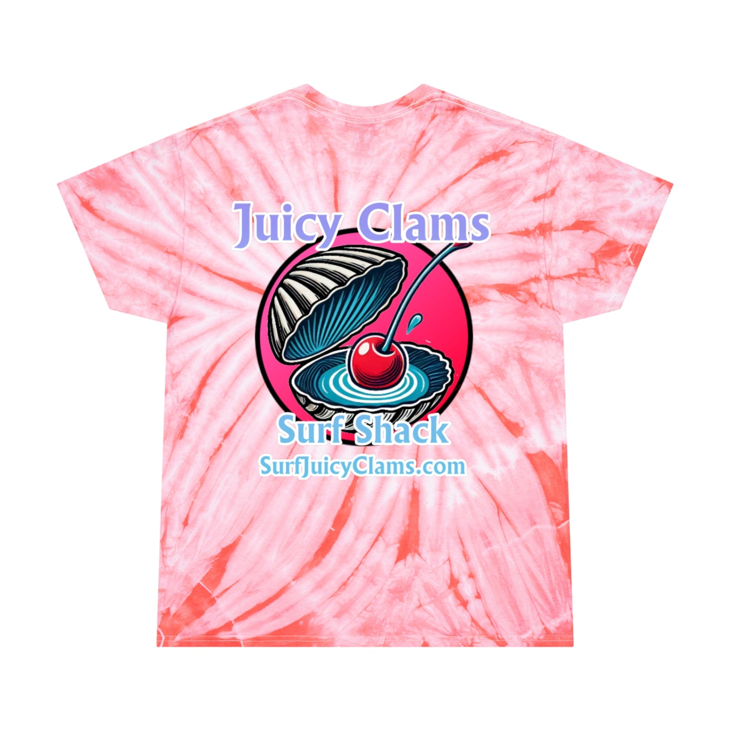 Juicy Clams Unisex Logo Cyclone Tie-Dye T-Shirt (A008)