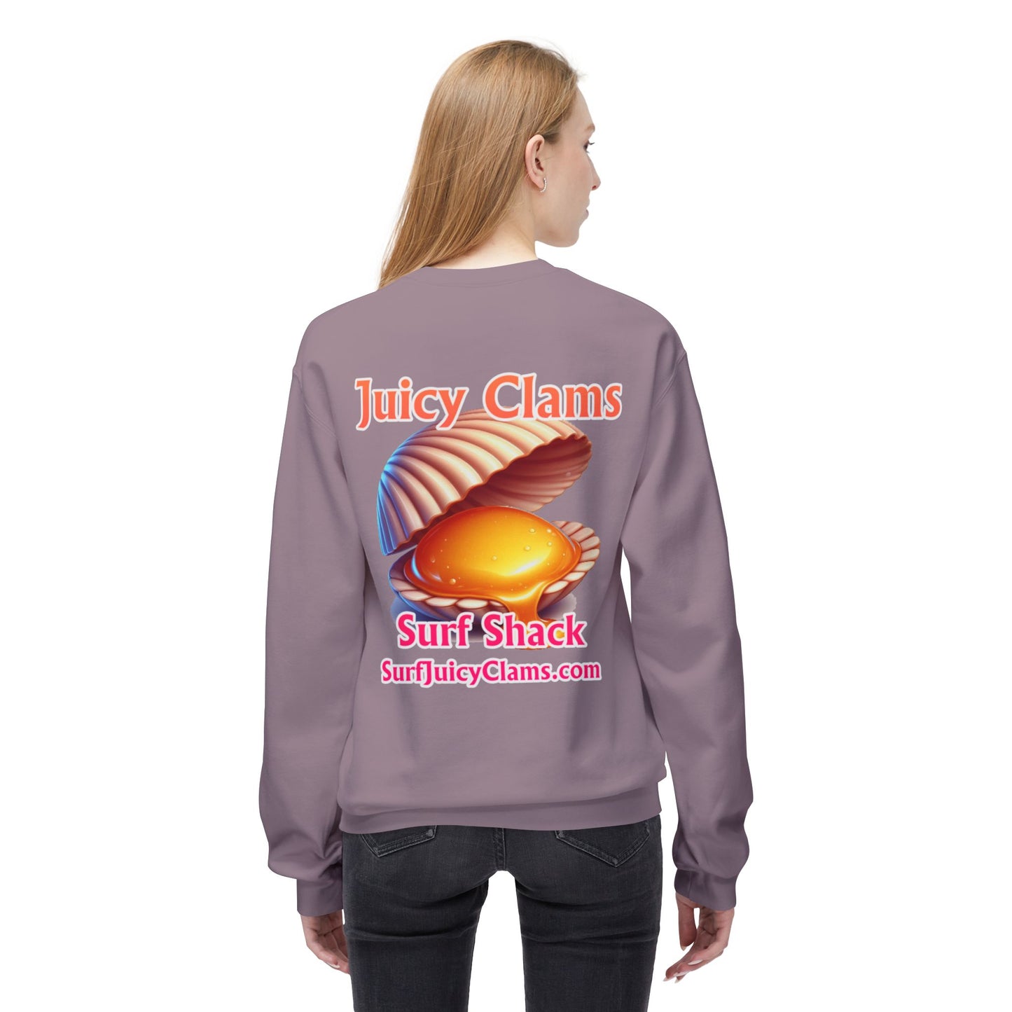 Juicy Clams Unisex Midweight Fleece Crewneck Sweatshirt (L025)