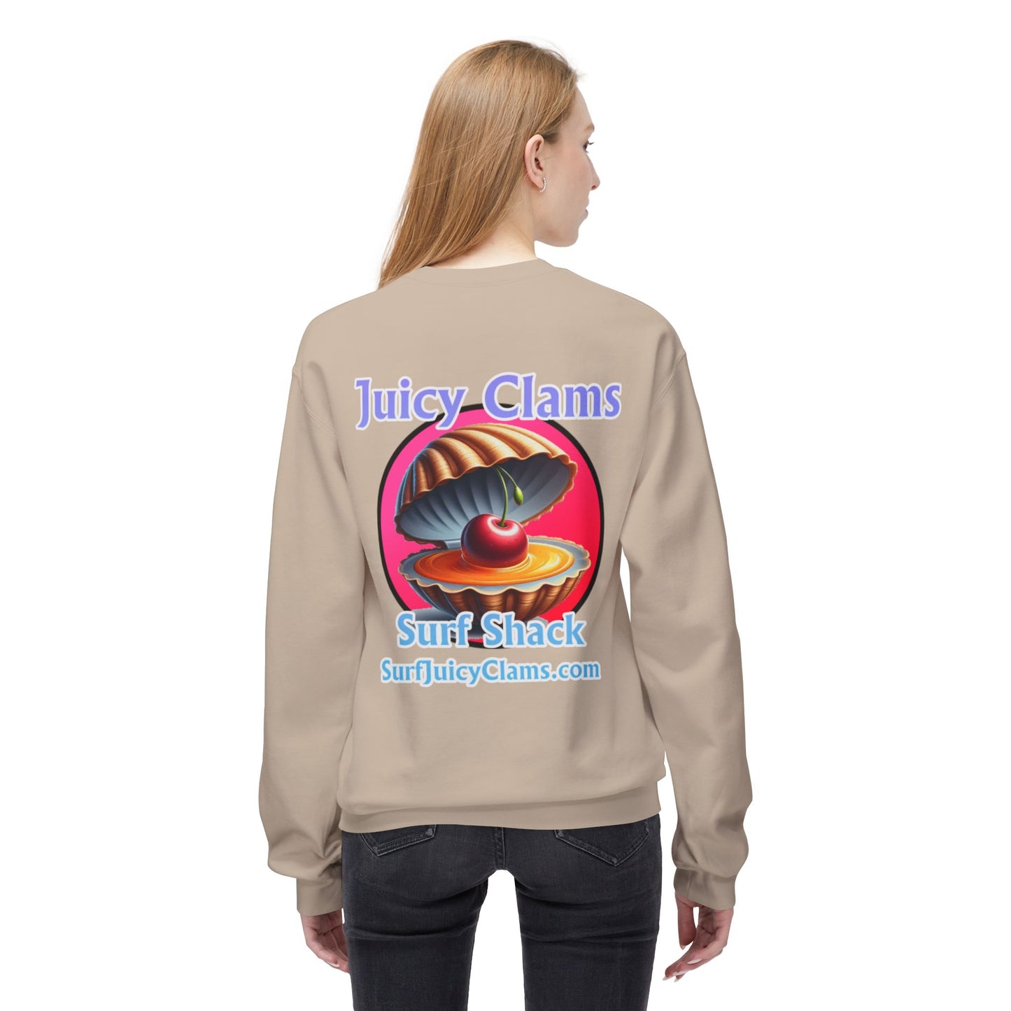 Juicy Clams Unisex Midweight Fleece Crewneck Sweatshirt (L021)