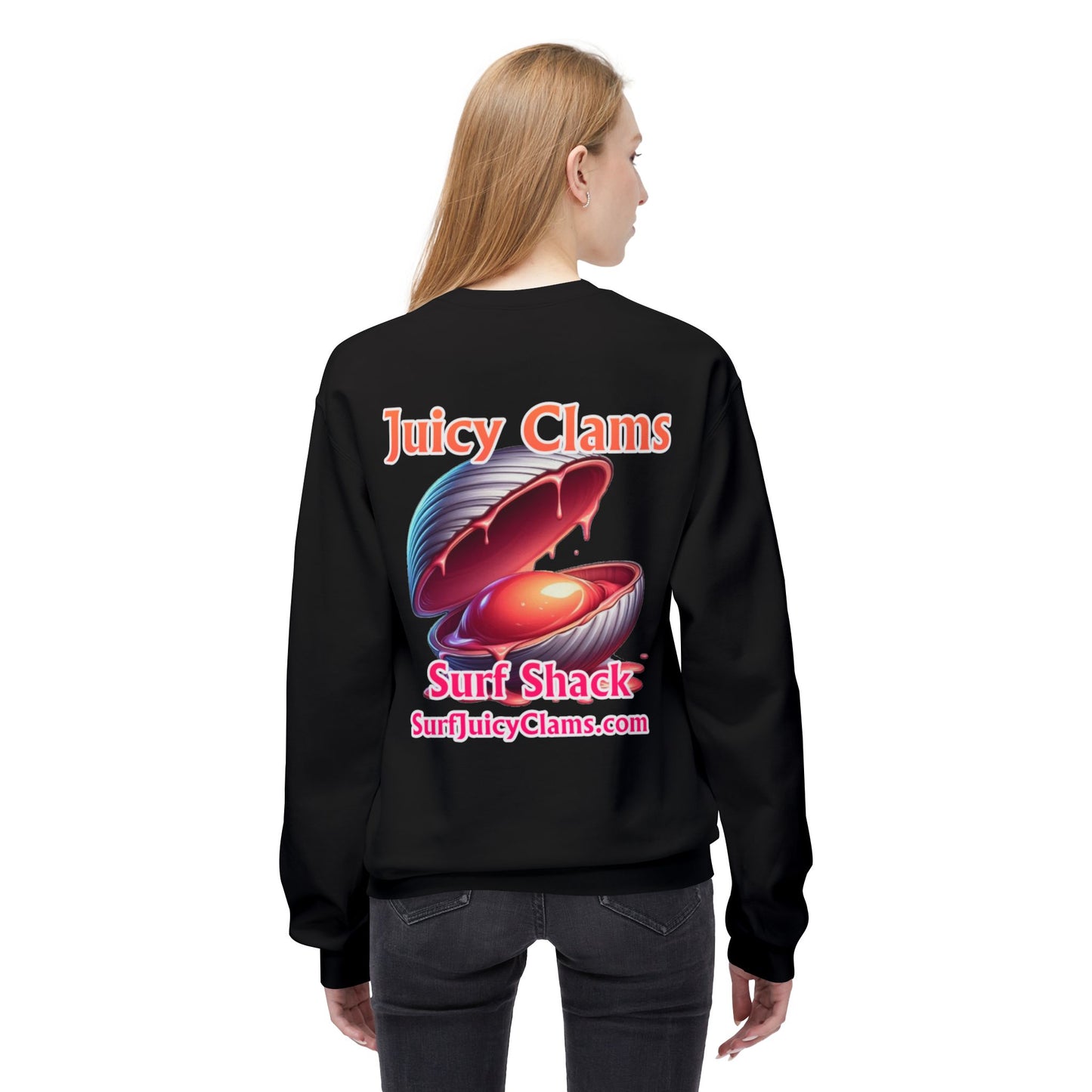 Juicy Clams Unisex Midweight Fleece Crewneck Sweatshirt (L023)