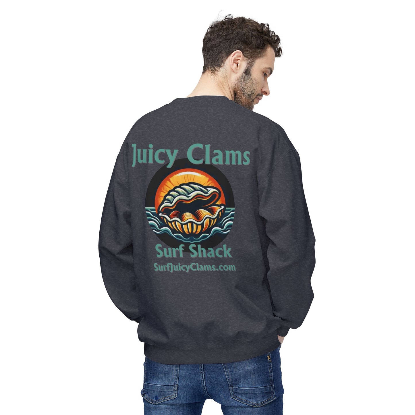 Juicy Clams Unisex Midweight Fleece Crewneck Sweatshirt (L002)