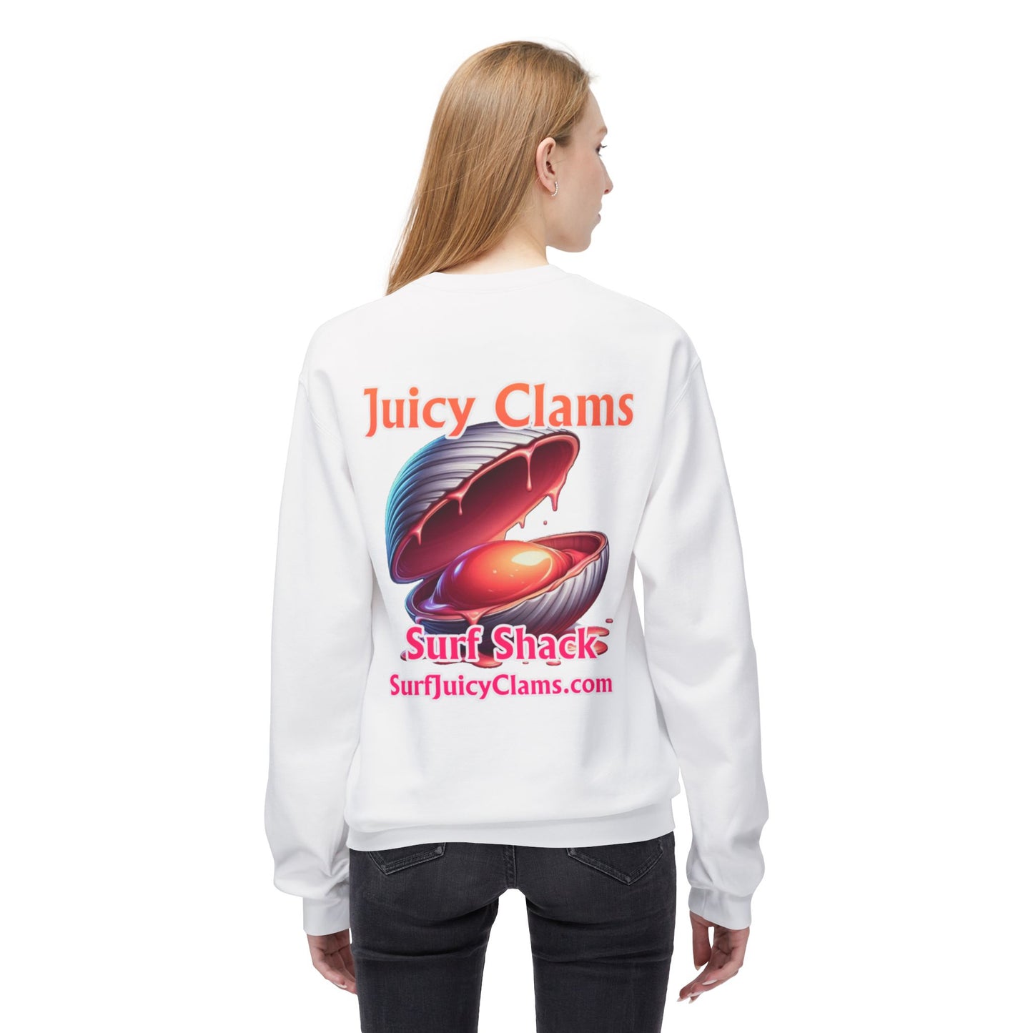 Juicy Clams Unisex Midweight Fleece Crewneck Sweatshirt (L023)