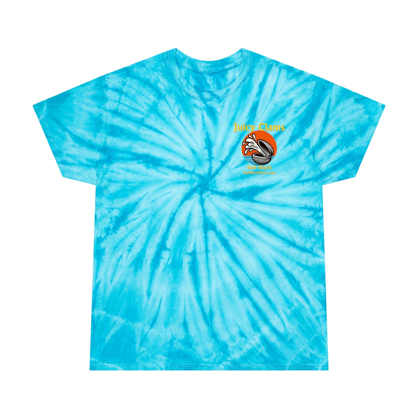 Juicy Clams Unisex Logo Cyclone Tie-Dye T-Shirt (A005)