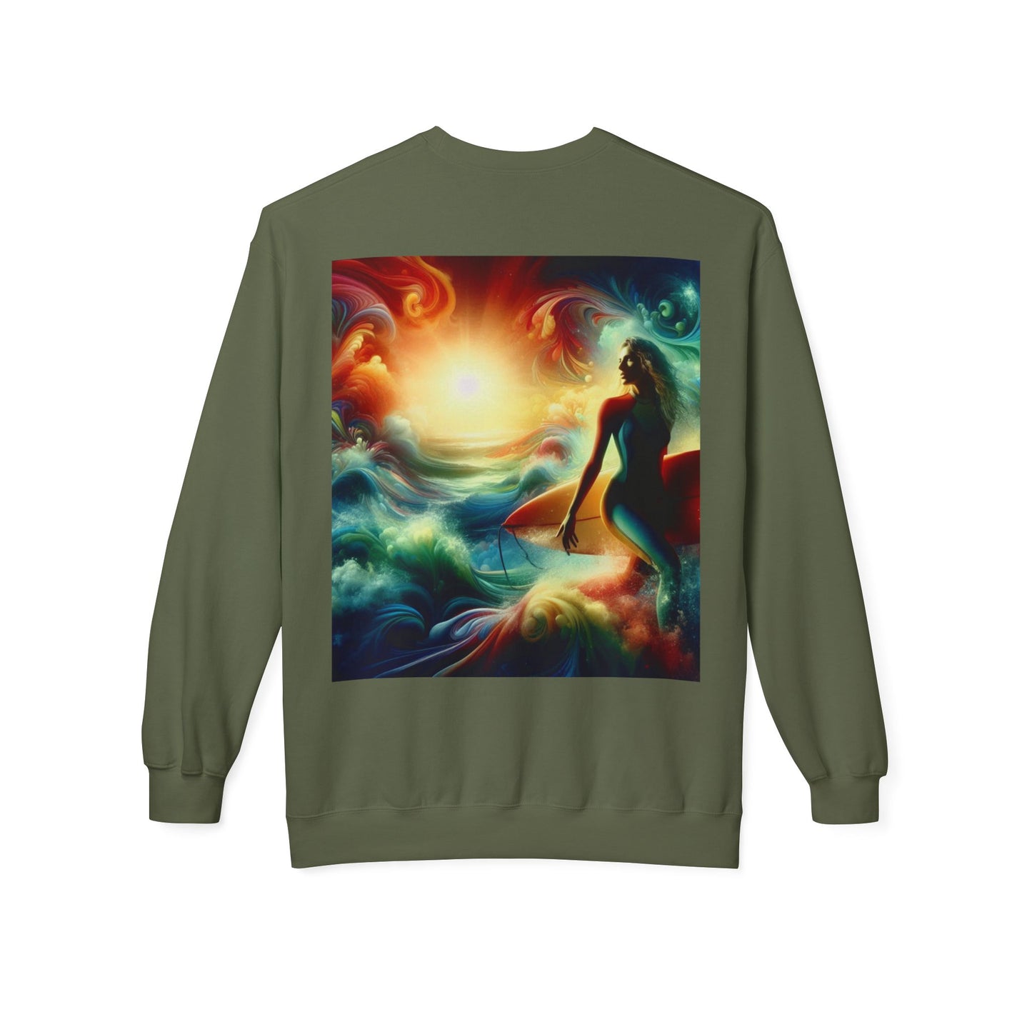 Juicy Clams Unisex Midweight Fleece Crewneck Sweatshirt (D004)