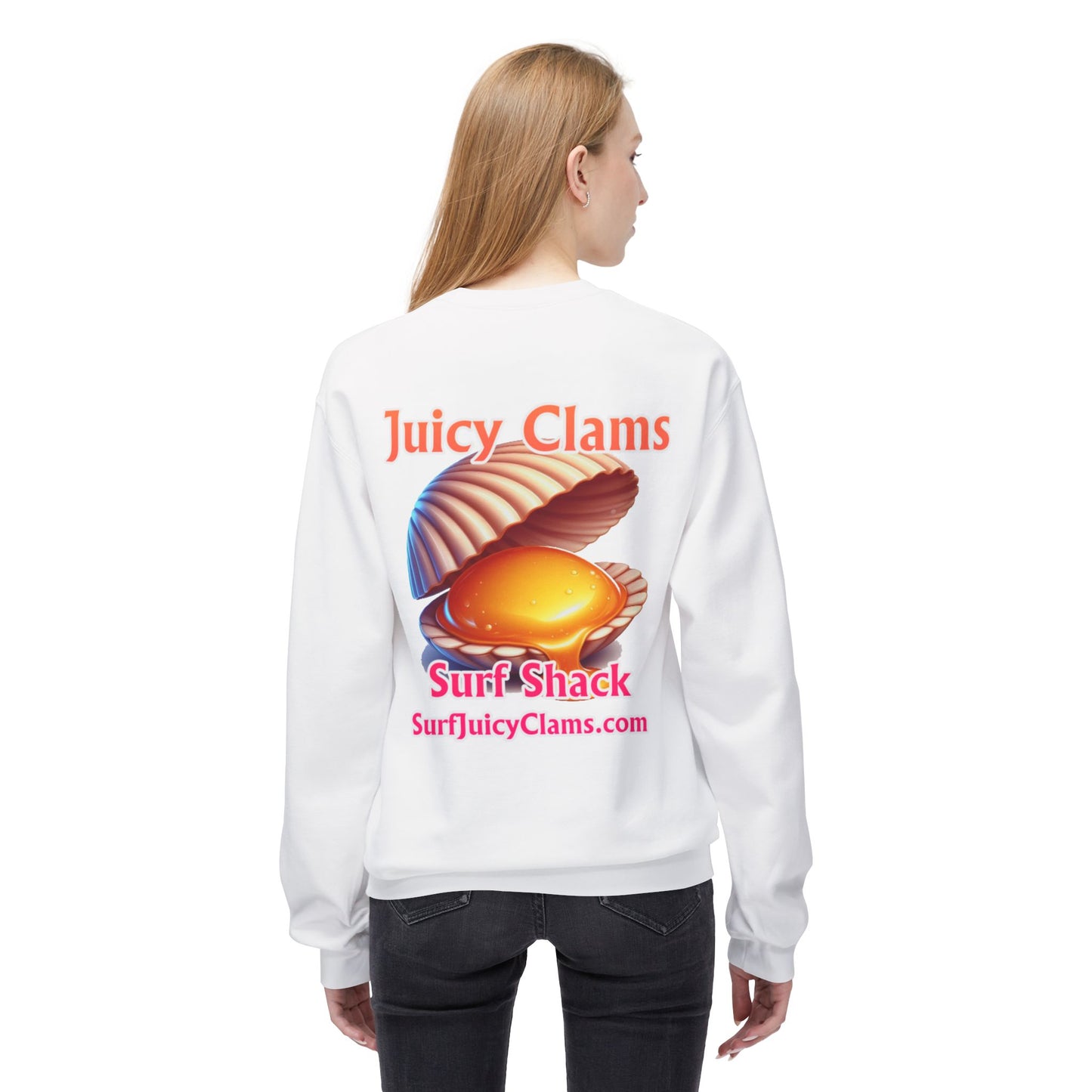 Juicy Clams Unisex Midweight Fleece Crewneck Sweatshirt (L025)